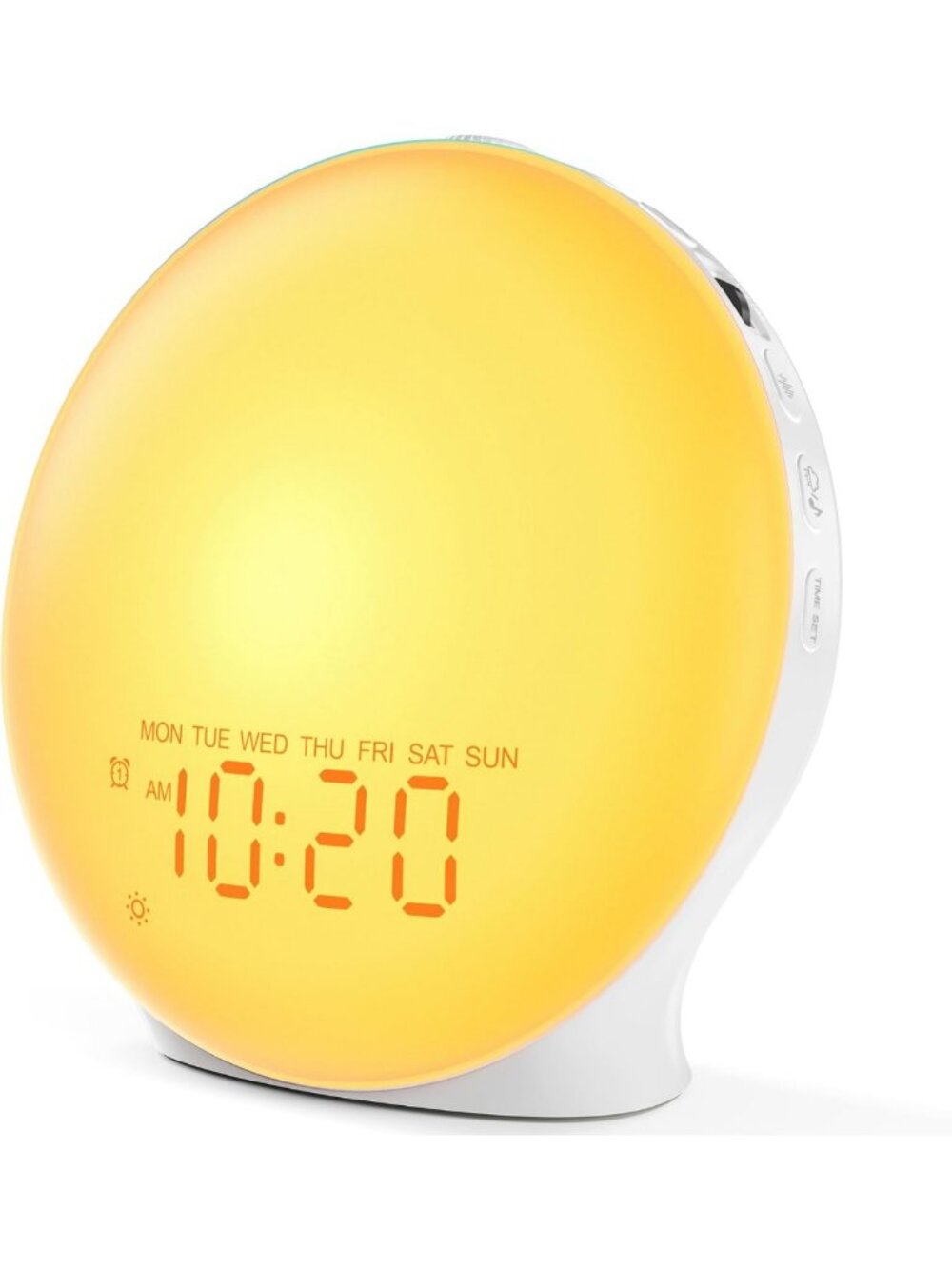 Sunrise Alarm Clock with White Noise & 25 Nature Sounds, Dimmable Light